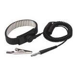 Wrist Strap, Black Metal, 7mm Snap, Adjustable, with 6 ft Grounding Cord redirect to product page